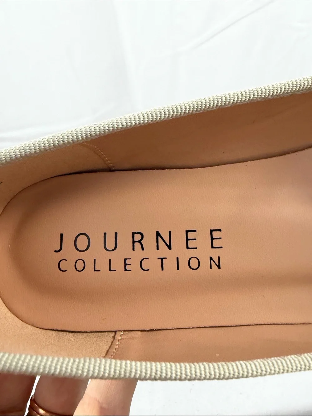 NWT Journee Women’s Size 6.5W Olive Ballet Flats with Bow Trim